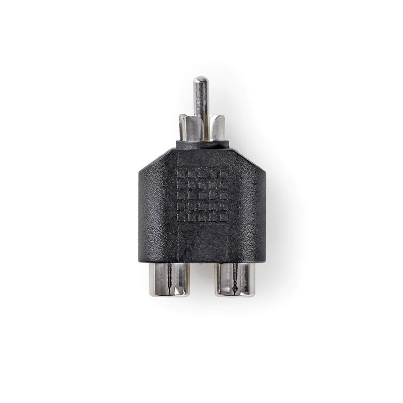 Bild 1 för Nedis subwoofer Adapter | RCA Hane | 2x RCA Hona | Nickelplaterad | Rak | ABS | Svart | 1 st. | Låda