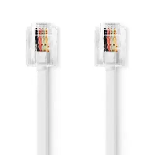 Produktfoto för Nedis Telekomkabel RJ11 hane till hane, 5m