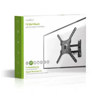 Produktfoto för Nedis TVWM1530BK - wall mount (full-motion) 30 kg 55" 100 x 100 mm