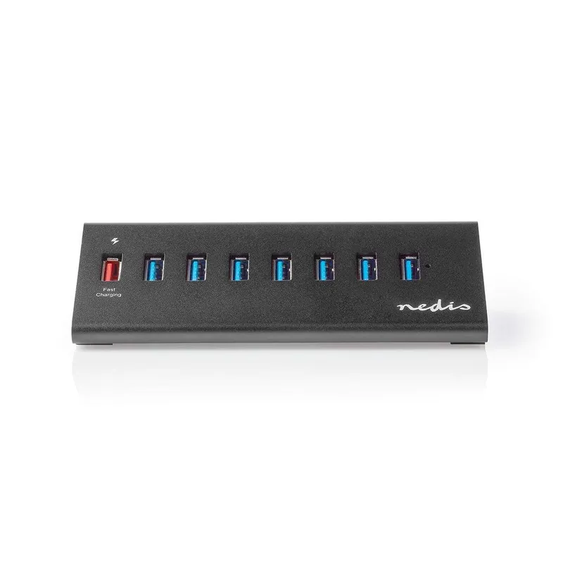 Bild 2 för Nedis UHUBUP3810BK - Hubb - 7 x SuperSpeed USB 3.0 + 1 x SuperSpeed USB 3.0 (laddning) - skrivbordsmodell