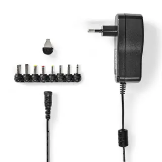 Produktfoto för Nedis Universella Nätadapter, 8 plug(s) - Svart