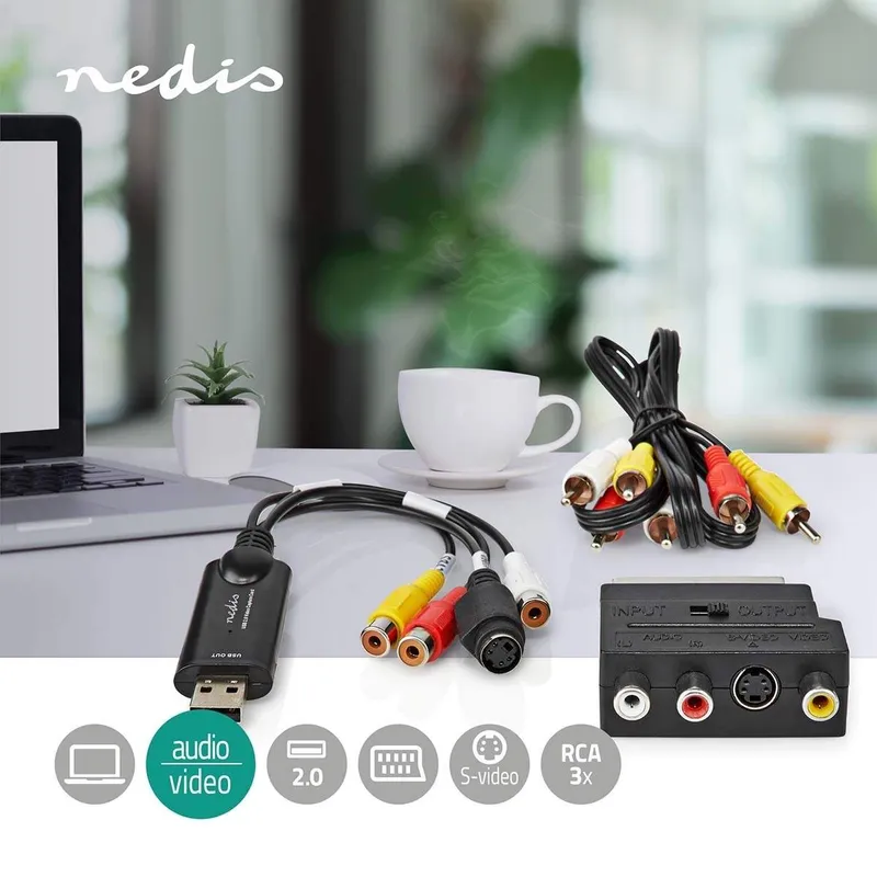 Bild 2 för Nedis USB 2.0 Video Grabber - Svart