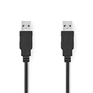 Produktfoto för Nedis USB-A kabel hane till hane, 480Mbps, 3m