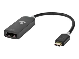 Produktfoto för Nedis USB-C 3.2 till DisplayPort Adapter, Guldplaterad, 0.2m - Svart
