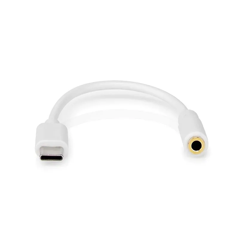 Bild 2 för Nedis USB-C™ Adapter | USB 2.0 | USB-C™ Hane | 3.5 mm Hona | 0.10 m | Rund | Nickelplaterad | PVC | Vit | Låda