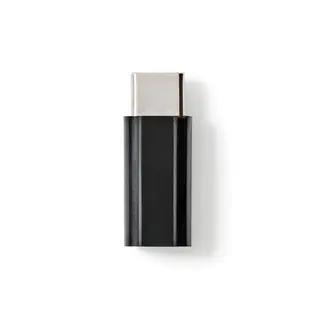 Produktfoto för Nedis USB-C™ Adapter | USB 2.0 | USB-C™ Hane | USB Micro-B Hona | 480 Mbps | Rund | Guldplaterad | Antracit | Låda