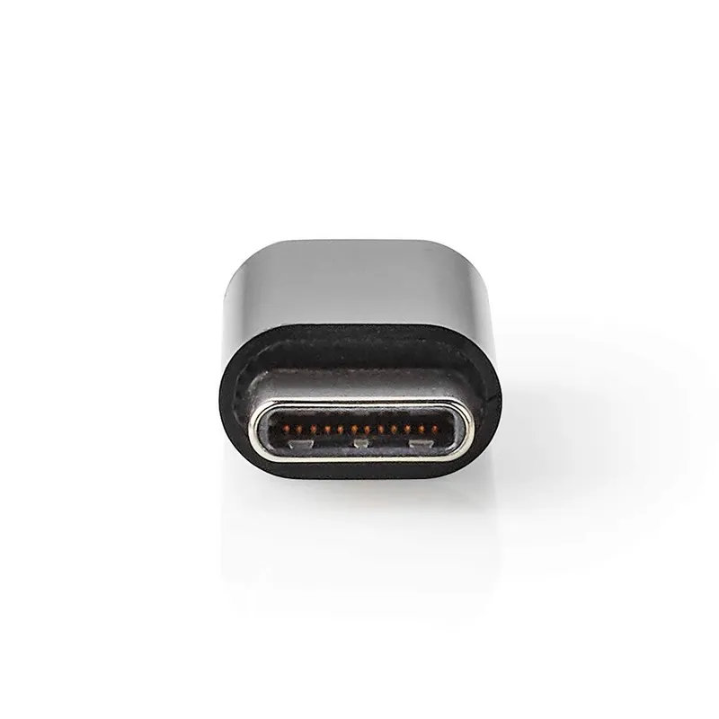 Bild 2 för Nedis USB-C™ Adapter | USB 2.0 | USB-C™ Hane | USB Micro-B Hona | 480 Mbps | Rund | Guldplaterad | Antracit | Låda