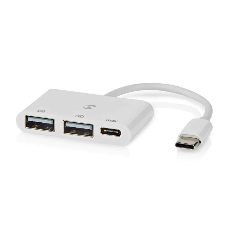 Bild 1 för Nedis USB-C Hub, 1x USB-C / 2x USB-A, 480 Mbps - Vit