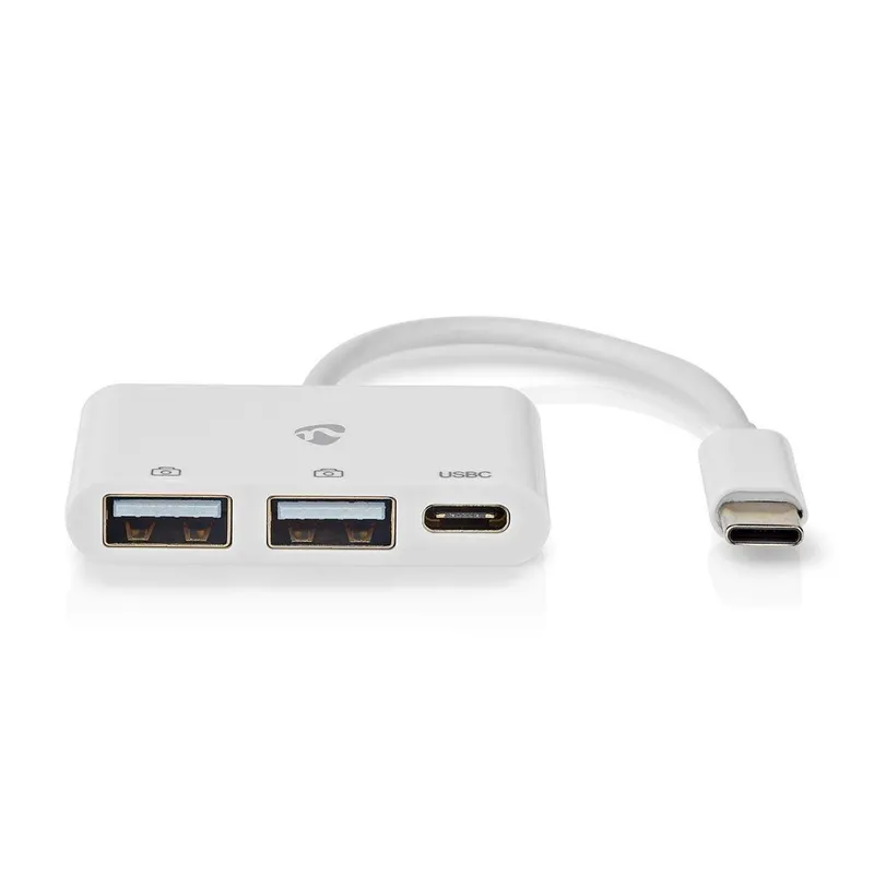 Bild 2 för Nedis USB-C Hub, 1x USB-C / 2x USB-A, 480 Mbps - Vit
