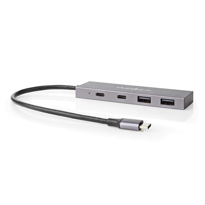 Bild 1 för Nedis USB-C Hub, 2x USB-C / 2x USB-A, 10 Gbps - Grå