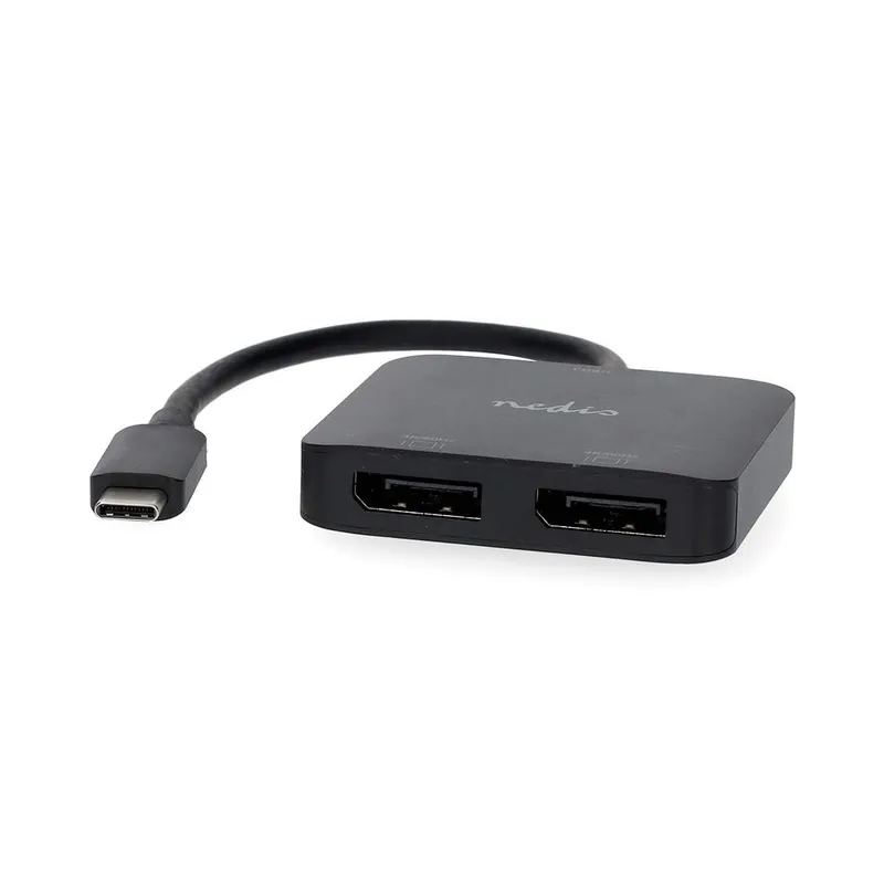 Bild 1 för Nedis USB-C till 2x Displayport hona adapter, 4K@60Hz, 0.20 m