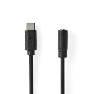 Produktfoto för Nedis USB-C till 3.5mm AUX Hona Adapter, 1m