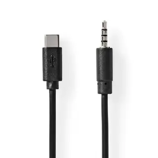 Produktfoto för Nedis USB-C till AUX 3.5mm adapter, 1m