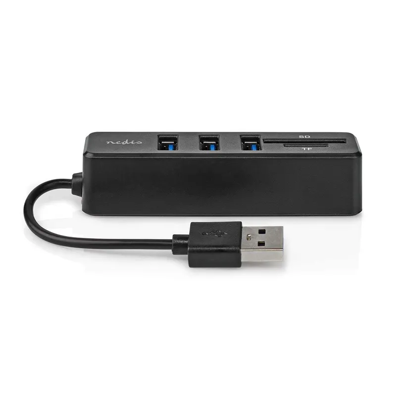 Bild 2 för Nedis USB-hub | 1x USB-A | 3x USB A Female | 5 port(s) USB Hub - USB 2.0 - 4 porte - Svart