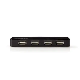 Produktfoto för Nedis USB Hub, 7x USB-A, med extern strömförsörjning - Svart