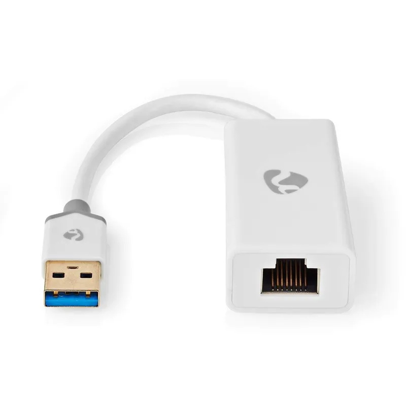 Bild 2 för Nedis USB-nätverksadapter, USB-A hane till RJ45 hona, 1 Gbps, 0,2 m - Vit