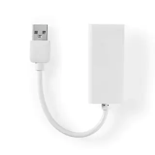 Produktfoto för Nedis USB-nätverksadapter, USB-A till RJ45 hona, 100 Mbps, 0,2 m - Vit