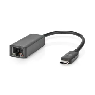 Produktfoto för Nedis USB-nätverksadapter, USB-C till RJ45 hona, 2,5 Gbps, 0,2 m - Svart