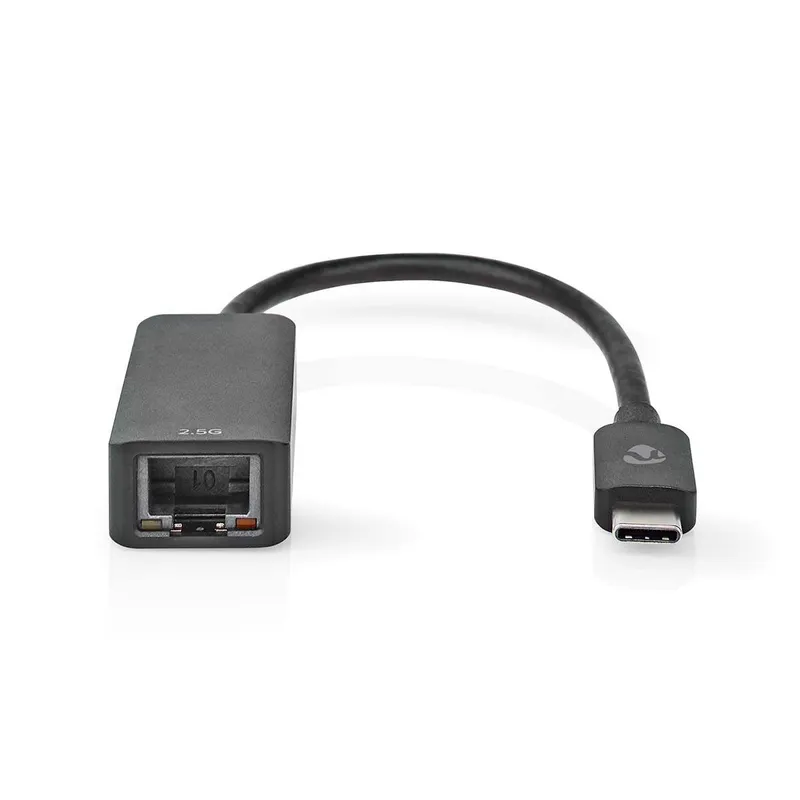 Bild 2 för Nedis USB-nätverksadapter, USB-C till RJ45 hona, 2,5 Gbps, 0,2 m - Svart