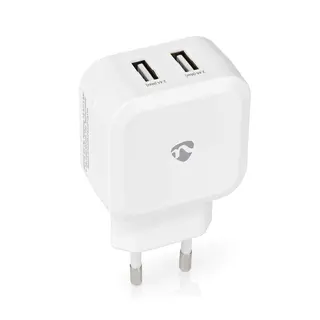Produktfoto för Nedis Väggladdare, 24W, 2x USB-A