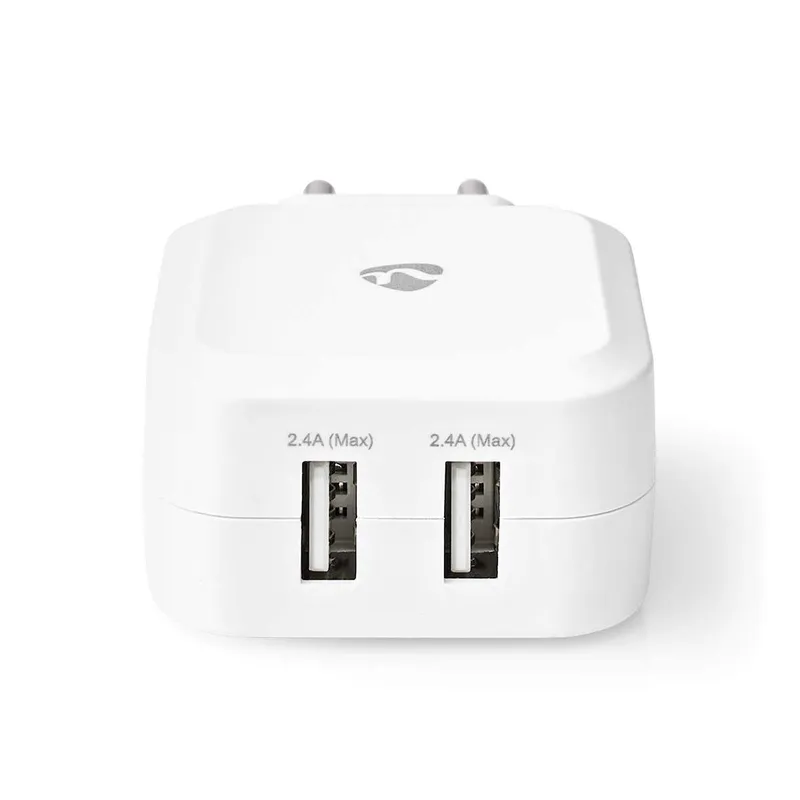 Bild 2 för Nedis Väggladdare, 24W, 2x USB-A