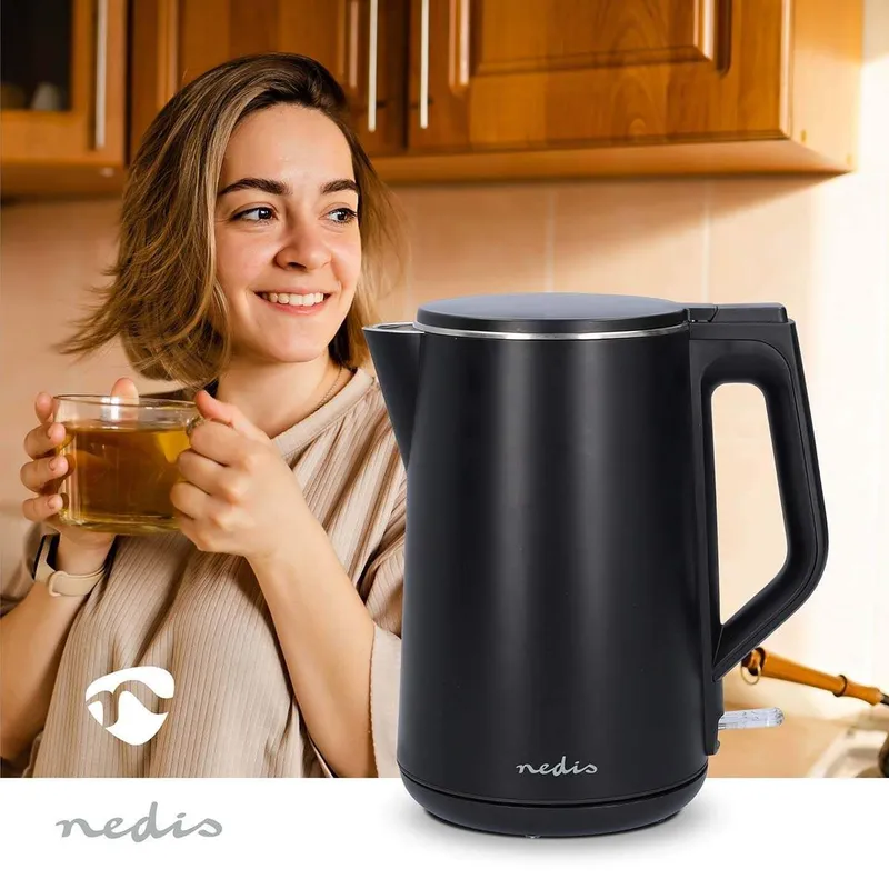 Bild 2 för Nedis Vattenkokare KAWK361EBK - Svart - 2200 W