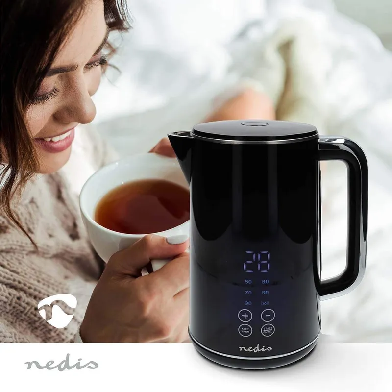 Bild 2 för Nedis Vattenkokare KAWK362EBK - Svart - 2200 W