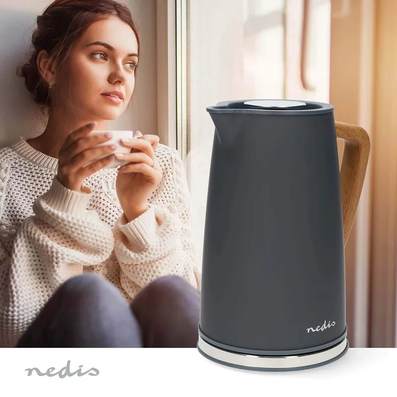Bild 2 för Nedis Vattenkokare Vatten kokare - Graphite grey - 2200 W