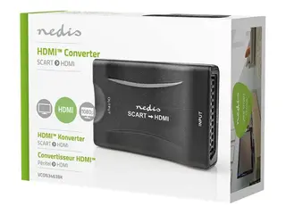 Produktfoto för Nedis - Videokort - SCART hona till likströmsuttag, HDMI hona - svart - stöd för 1080p, 1-vägs