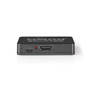Produktfoto för Nedis VSPL34002BK, HDMI, 2x HDMI, 3840 x 2160 pixlar, Svart, Akrylnitrilbutadienstyren (ABS), Polyvinylklorid (PVC), Full HD