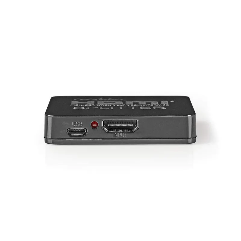Bild 1 för Nedis VSPL34002BK, HDMI, 2x HDMI, 3840 x 2160 pixlar, Svart, Akrylnitrilbutadienstyren (ABS), Polyvinylklorid (PVC), Full HD
