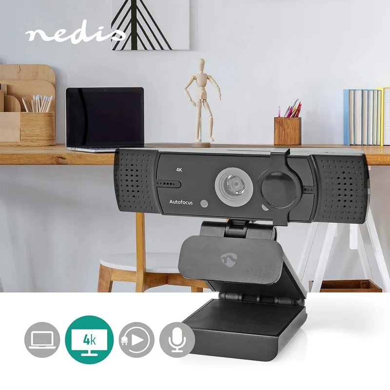Bild 2 för Nedis Webbkamera Full HD@60fps / 4K@30fps, autofokus