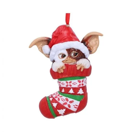 Alternativ bild 0 för Nemesis Now - Gremlins Gizmo in Stocking Hanging Ornament 12cm