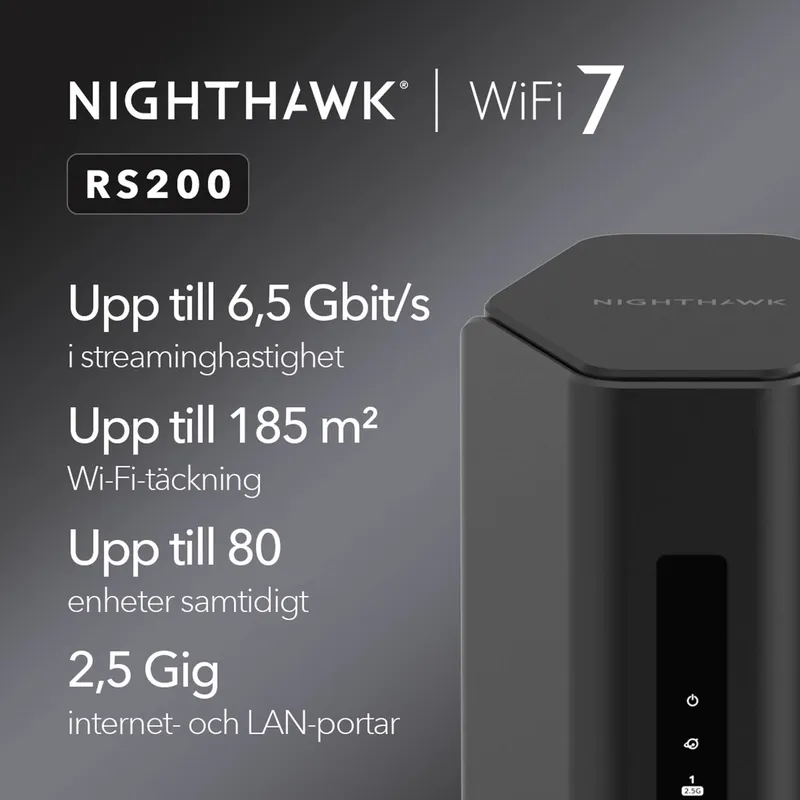 Bild 2 för Netgear 3pt Nighthawk Wifi 7 Be6500 Rout (Rs200)
