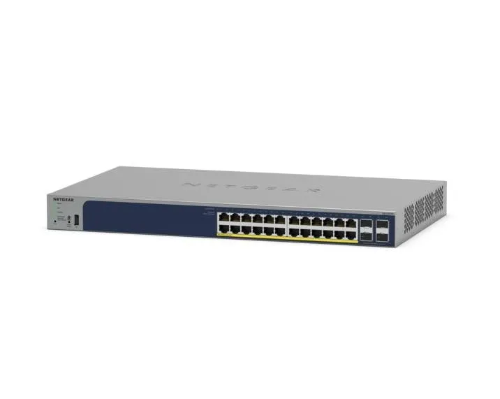 Alternativ bild 0 för NETGEAR Smart GS728TP - Switch - L3 Lite - smart - 16 x 10/100/1000 (PoE) + 8 x 10/100/1000 (PoE+) + 4 x SFP - rackmonterbar - PoE+ (192 W)