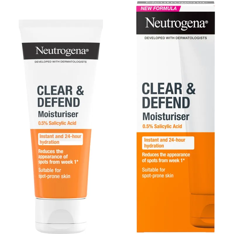 Bild 1 för Neutrogena® Clear & Defend 0.5 % Salicylic Acid Moisturiser, 50 ml
