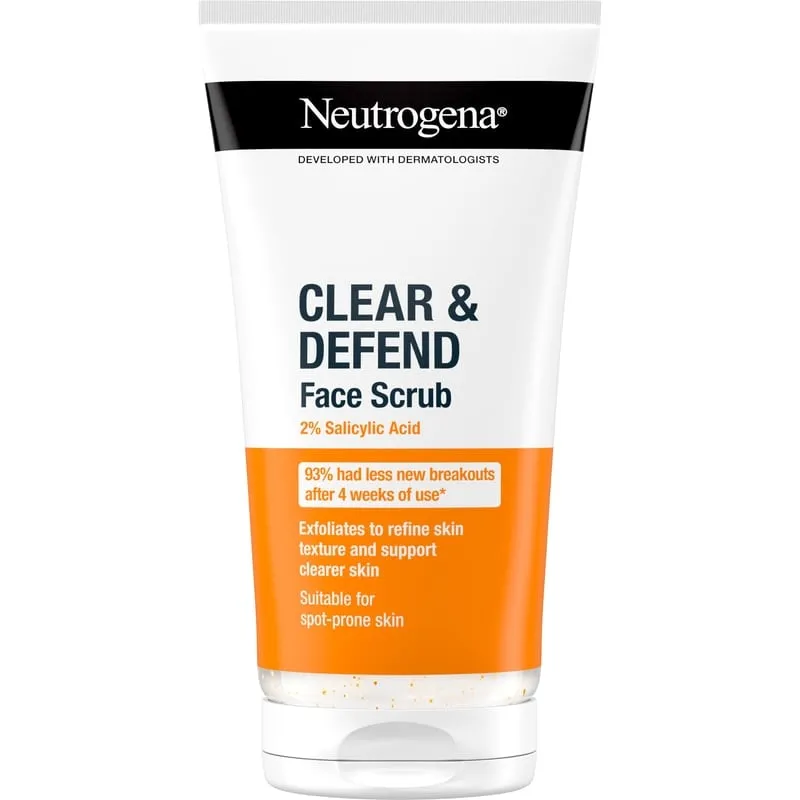 Bild 1 för Neutrogena® Clear & Defend 2 % Salicylic Acid Face Scrub 150 ml