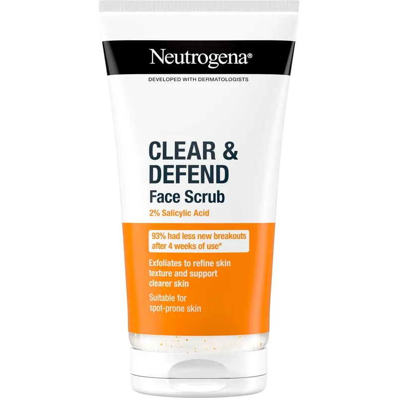 Bild 2 för Neutrogena® Clear & Defend 2 % Salicylic Acid Face Scrub 150 ml