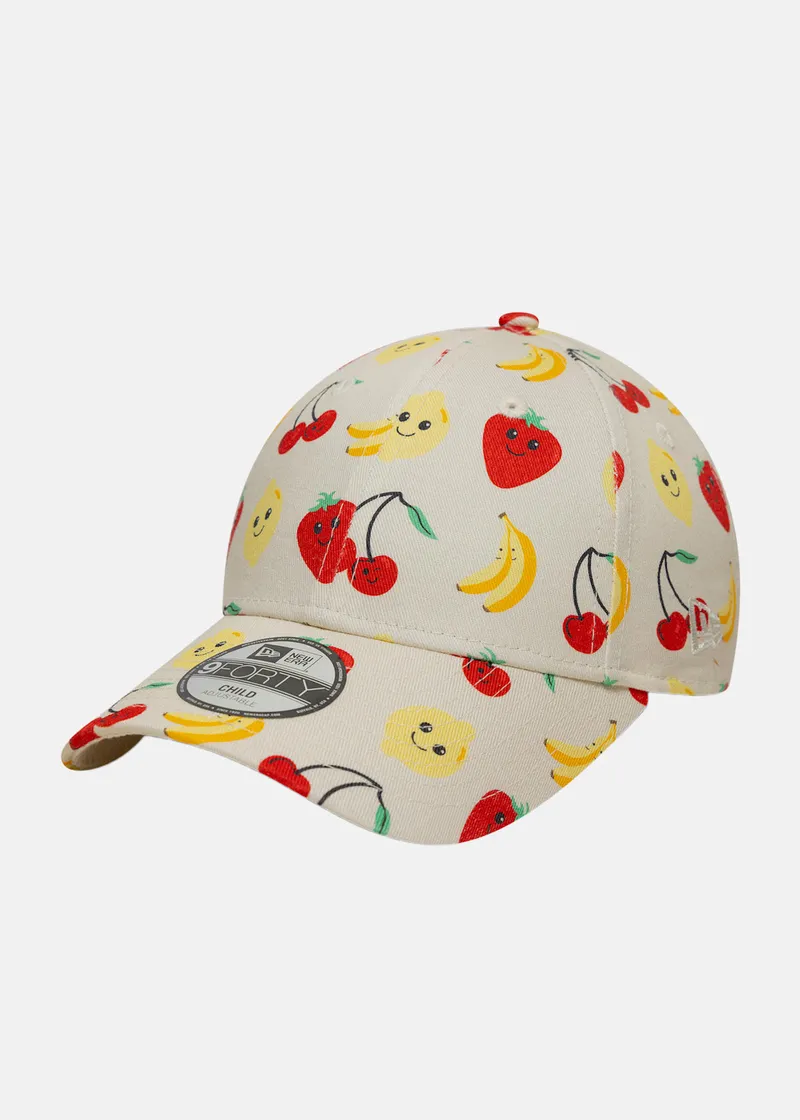 Bild 2 för New Era - Beige adjustable Keps - Kids Fruit All Over Print 9FORTY Light Teracotta Adjustable @ Hatstore