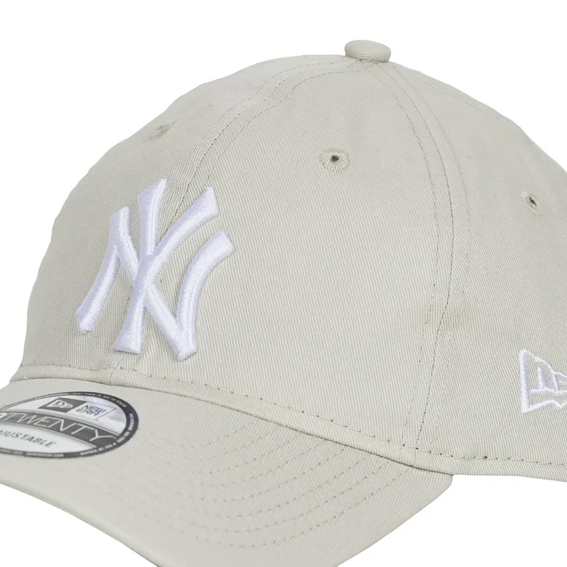 Bild 4 för New Era - MLB Beige adjustable Keps - New York Yankees League Essential 9TWENTY Stone/White Adjustable @ Hatstore
