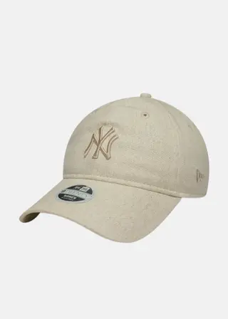 Produktfoto för New Era - MLB Beige unconstructed Keps - New York Yankees Womens Linen 9TWENTY Stone Dad Cap @ Hatstore