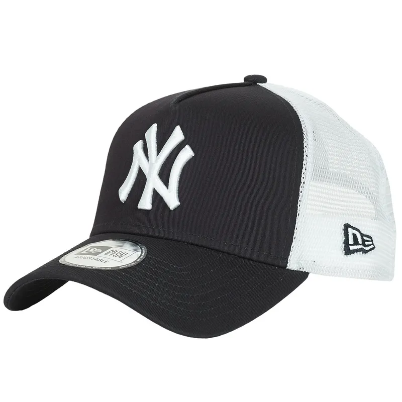 Bild 2 för New Era New York Yankees Clean A Frame Trucker keps svart och vit (11588489)