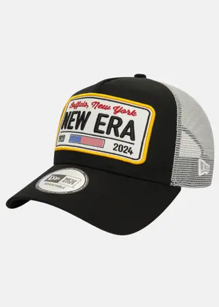Produktfoto för New Era - Svart trucker Keps - New Era Black/Grey A-Frame Trucker @ Hatstore