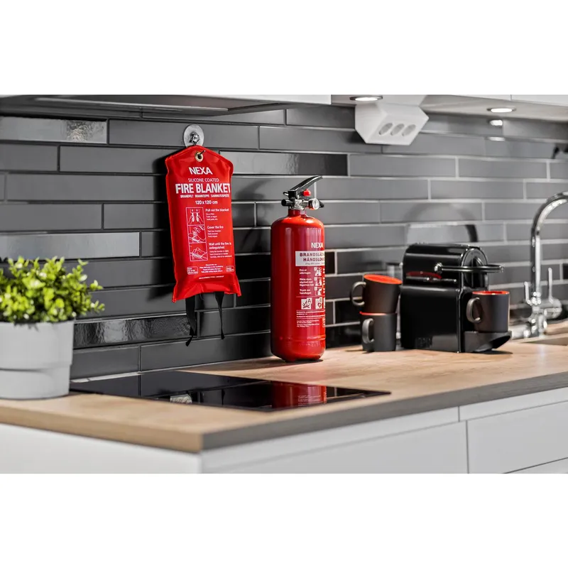 Bild 2 för NEXA Brandfilt Silikon 120x120cm Röd