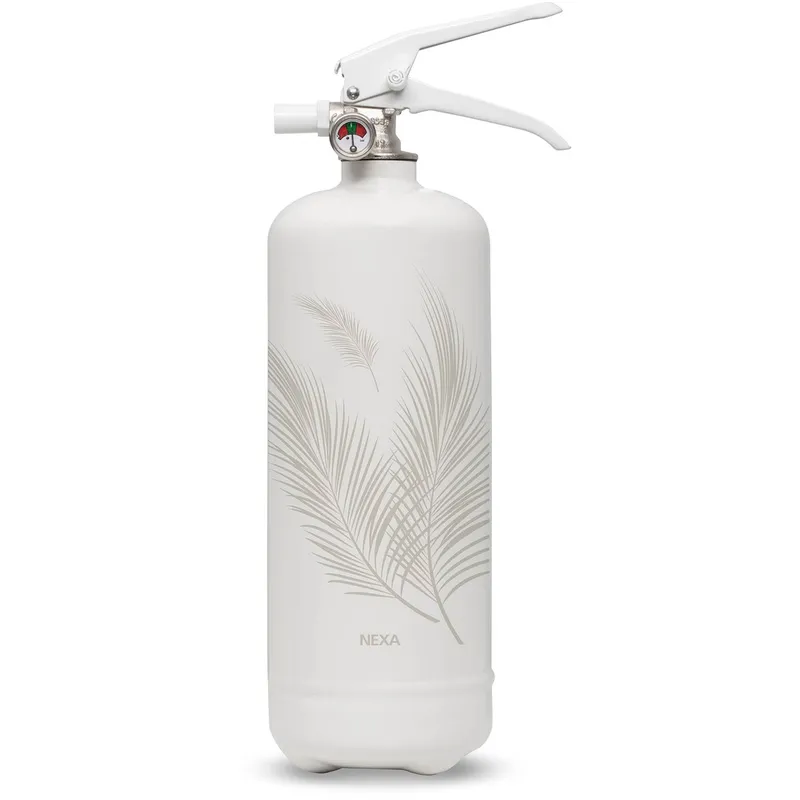 Bild 1 för NEXA Brandsläckare 2kg vit 413A Design line Palmblad