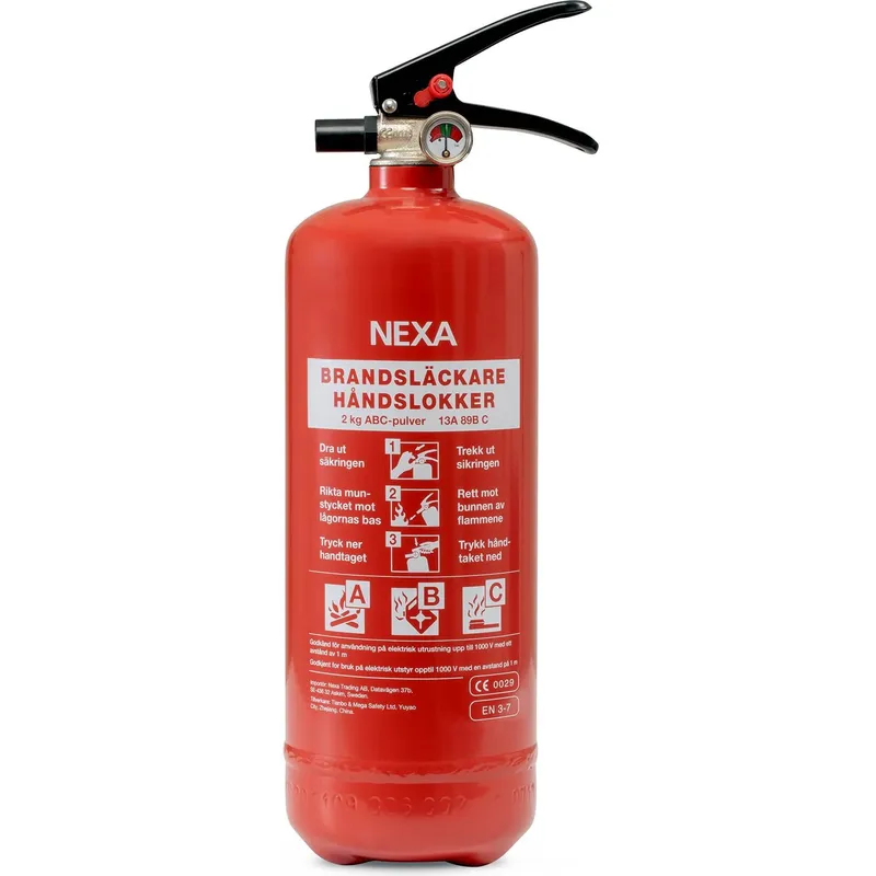 Bild 1 för NEXA Brandsläckare pulver 2kg röd 13A 89B C