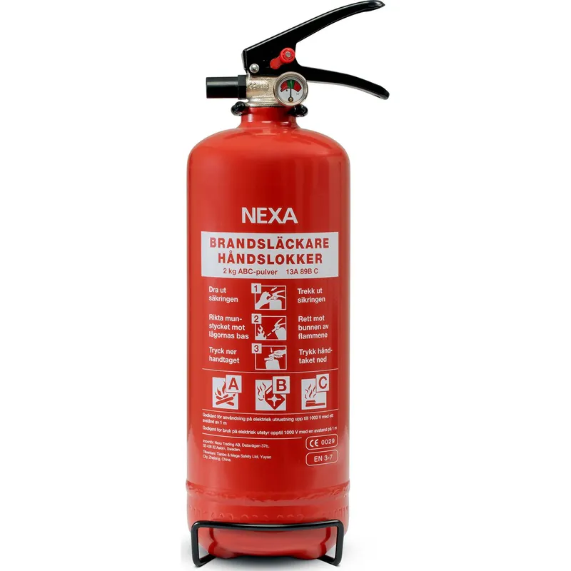 Bild 2 för NEXA Brandsläckare pulver 2kg röd 13A 89B C