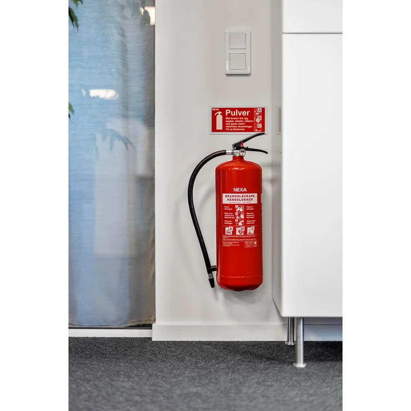 Bild 2 för NEXA Brandsläckare pulver 6kg röd 43A 233B C