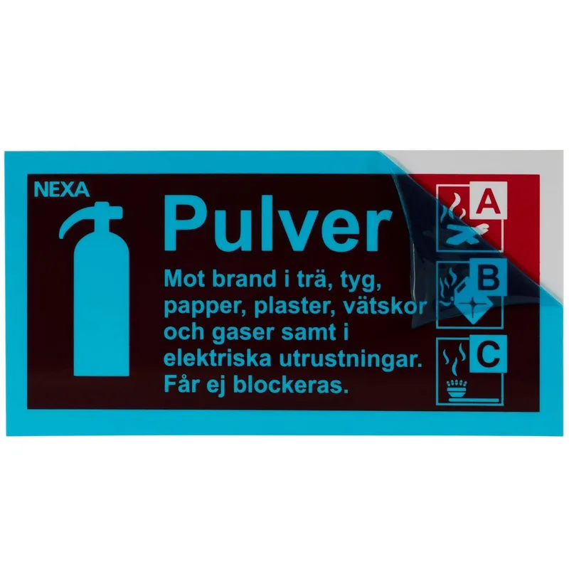 Bild 2 för NEXA Skylt Brandsläckare pulver 10x20cm