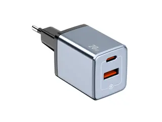 Produktfoto för NEXTBATT 20W GaN Väggladdare USB-C/USB-A - Svart/Grå